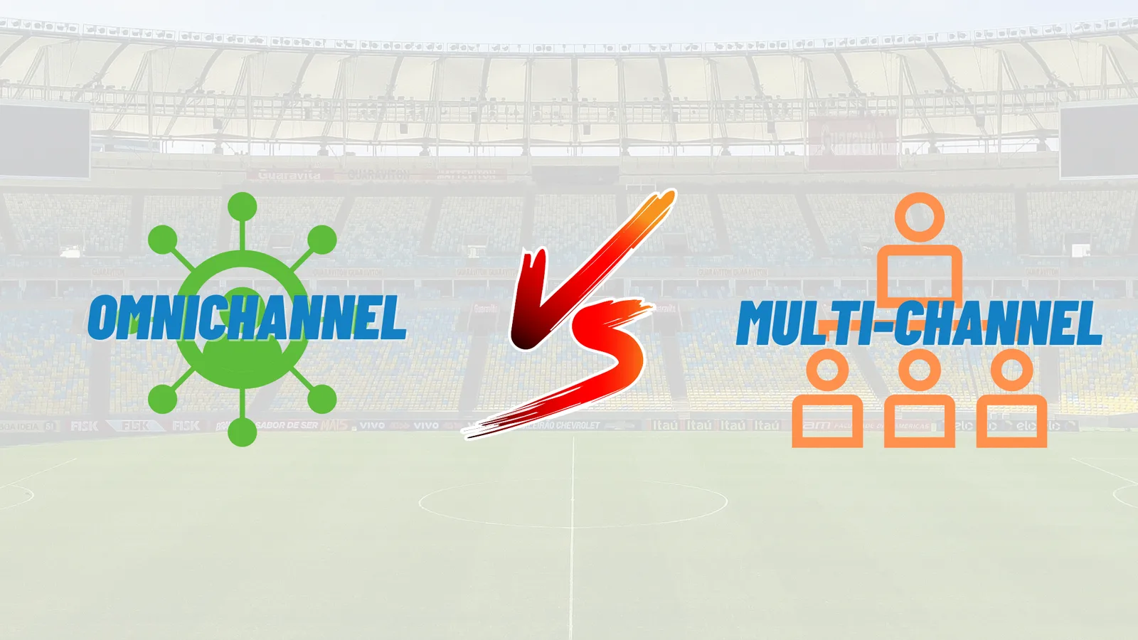 Illustration comparing omnichannel and multi-channel retail approaches